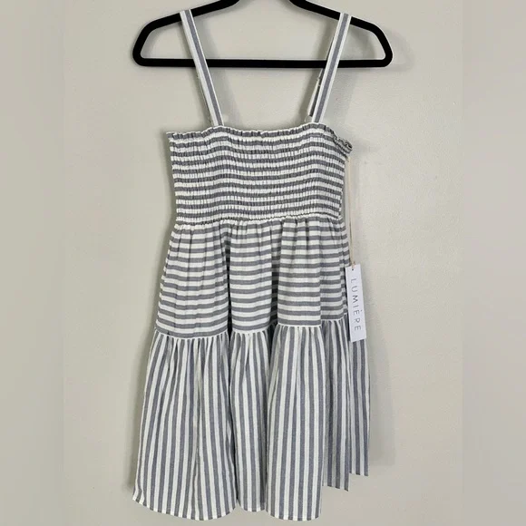 Urban Outfitters Lumiere Woven Blue/ White Stripe Dress. New with tag - Picture 8 of 11